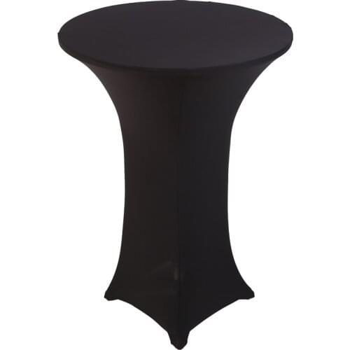 Hot Sale Black Spandex Cocktail Table Cover