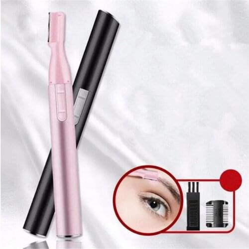 1pc Electric Eyebrow Trimmer Painless Eye Brow Epilator Mini Eye Brow Razor Shaper Shaver Portable Facial Hair Remover for Women
