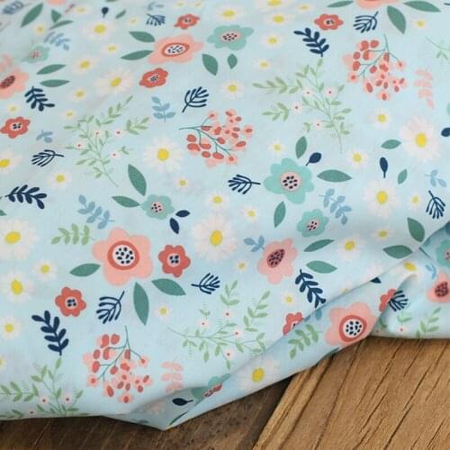 Cotton and Linen Fabric Floral Hipster Pastoral Clothes Dress Fabric
