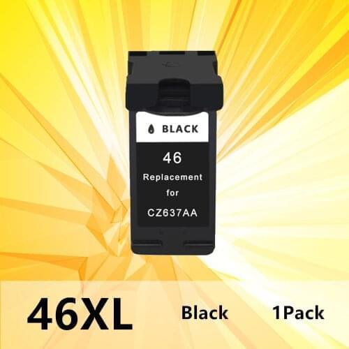 46XL Re-manufactured 46 XL Cartridges Black for HP 46 for HP46 Ink Cartridge for Deskjet 2020 2520hc color Inkjet printer