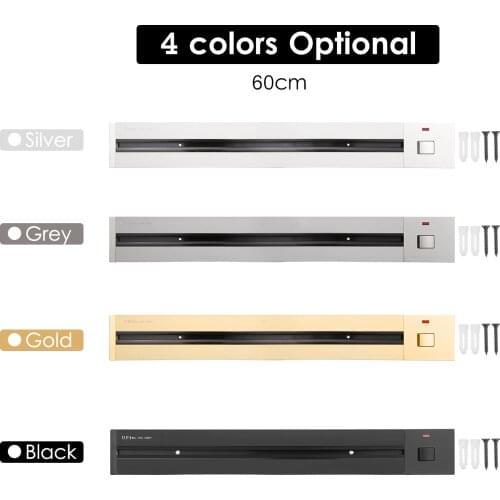 KKmoon Electrical Outlet Track Wall Concealed Power Outlet Track 60cm Kitchen Sockets Track Wall Outlet Extension Sliding Rail