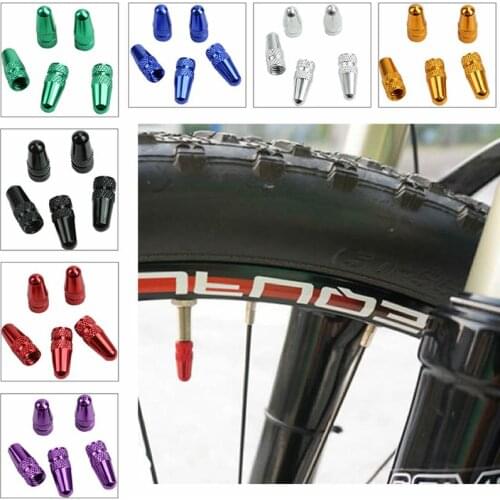 Portable 5Pcs Bicycle MTB Presta Wheel Rim Tyre Stem Air Valve Cap Dust Cover 77HC