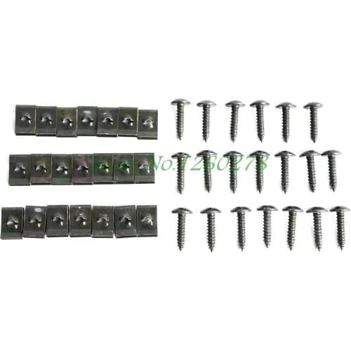 Complete Universal Motorcycle M4 Fairing Bolts Kit Fastener Push Clips Screws