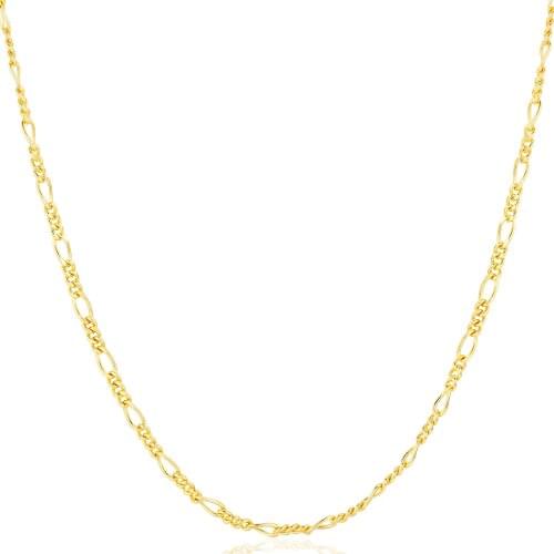 Yellow Gold Color Figaro Chain Choker Short Necklaces for Women Girls Boys Kids Baby Children Jewelry Anti allergy Gift 14" 35cm
