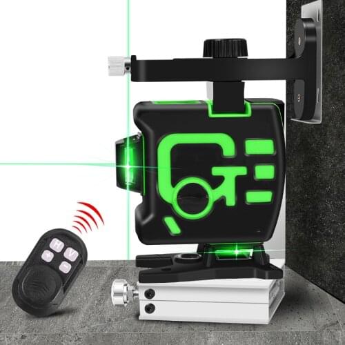12 Lines 3D Green Laser Level Horizontal And Vertical Cross Lines Self-Measuring Tools Dust Proof Waterproof And Fall Proff