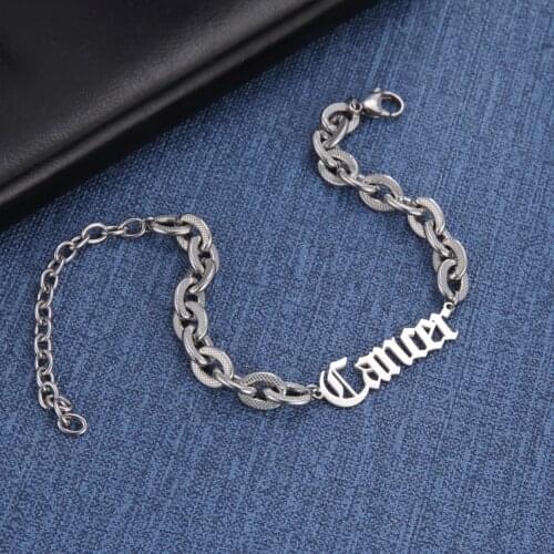 Lemegeton Custom Name Bracelet Men Women Width Chain Stainless Steel Punk Jewelry Boyfriend Dad Gift