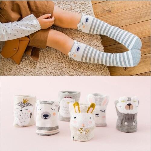 Cartoon Cute Children Socks Print Animal Cotton Baby Kids Socks Knee High Long bunny Socks For Toddler boy/girls leg warmer