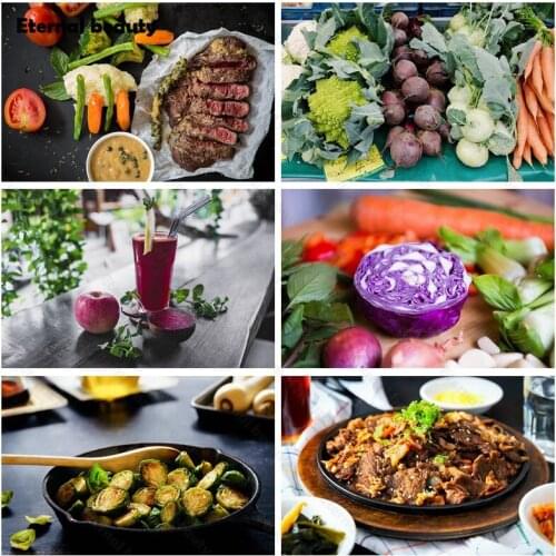 Diamond Painting Kit Gourmet Food 5D Diy Full Square/Round Drill Crystal Decor Diamond Mosaic Wall Pictures Diamand Embroidery