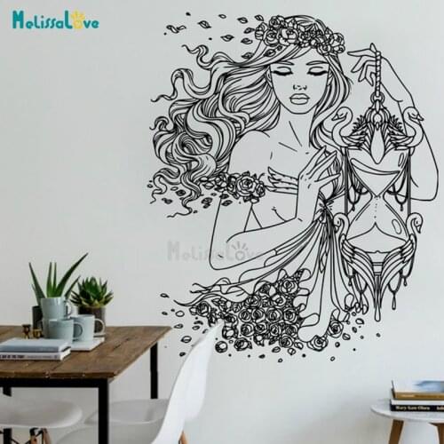 Timeless Beautiful Girl Bedroom Home Living Room Decal Mysterious House Gift Removable Vinyl Wall Art Sticker Mural Decor BD471