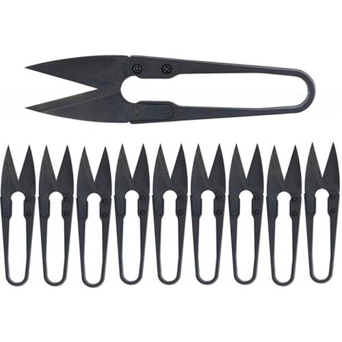 New 12Pcs Thread Scissors U Sewing Clipper Beading Thread Cutter for Trimming Threads Stitch DIY Supplies Embroidery Thrum Yarn