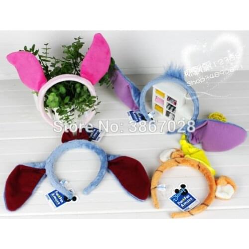 NEW disney Minnie mickey stitch piglet pluto goffy Eeyore tigger Donald EARS COSTUME Headband Cosplay Plush Adult/Kids Gift 2018