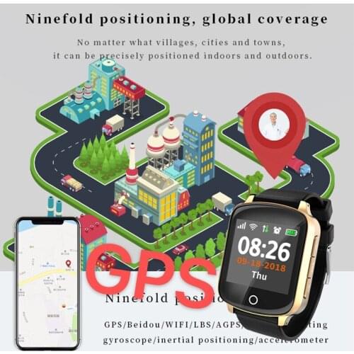 Newest high quality GPS Tracker Locator Smart Watch for Elder Women Men Smart watch with SOS Call Heart Rate Blood Pressure