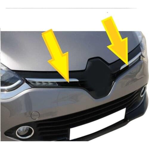 Front Grille Chrome Frame Trim For Clio 4 Cover Stainless Steel 2012 2013 2014 2015 2016 Auto Tuning Accessories Left Right
