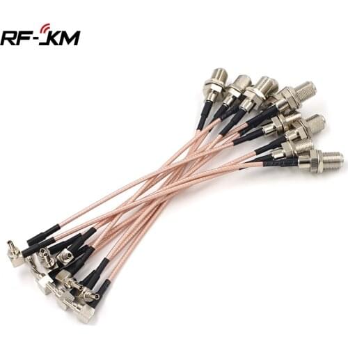 10pcs/lot CRC9 Male to F Female Nut Bulkhead RG316 RF Pigtail Jumper Cable For Huawei Modem 15cm