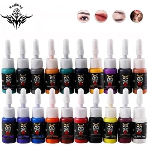 5ml Tattoo Ink Pigment Body Art Multicolors Tattoo Kits Professional Beauty Paints Makeup Tattoo Supplies Semi-permanent Eyebrow