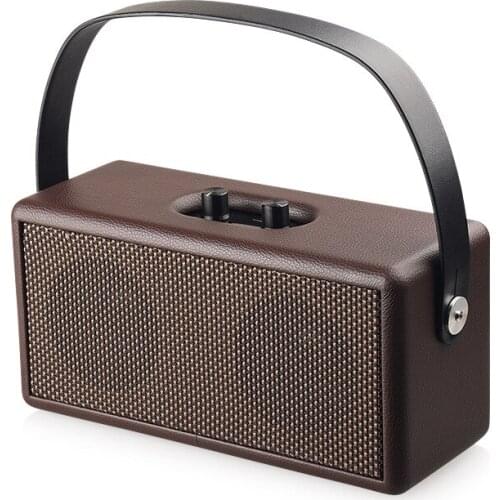 Portable Wood Hand Bluetooth Speaker Phone Computer TF Card AUX USB U Disk Outdoor Dance Music Play Retro Luxury Subwoofer