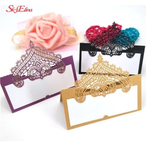 10/50/100pcs Laser Cut Wedding Place Name CardsWedding Invitations Seat Table Seat Decoration Guest Card 5z