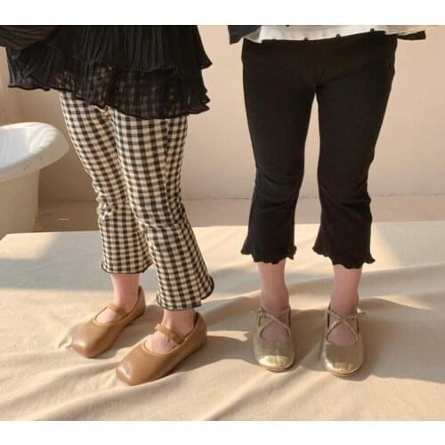 Retail 2021 Baby Kids Fashion Flare Pants, Children Cute Trousers 2-6T