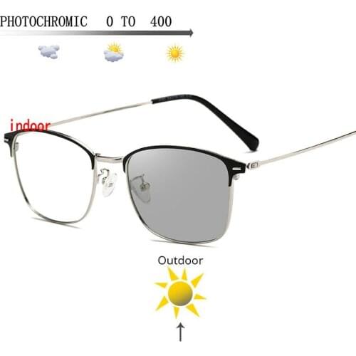 Sunglasses Photochromic Finished Men Women Myopia Eyeglasses Frame with color lens Sun glasses Myopia Eyewear FML