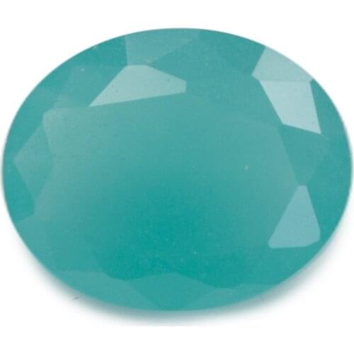 2x3mm-13x18mm Green Oval Shape Loose Glass Gemstone Glass Beads Synthetic Gemstone For Jewelry