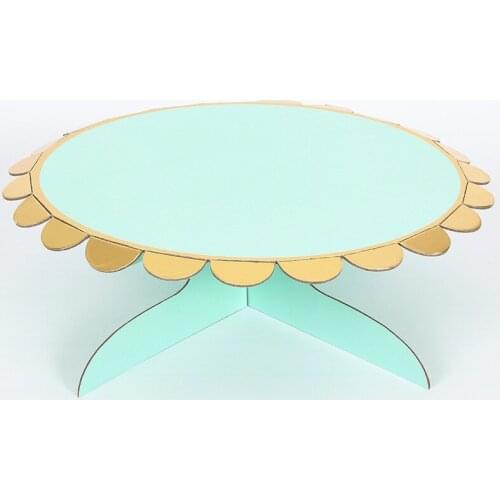 Cake Rack Household Paper Cake Stand Food Display Stand for Fruit Dessert Pink Green Yellow Blue Purple