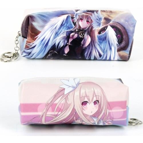 Anime DATE A LIVE Travel Cosmetic bag Mayuri/Tobiichi Origami Synthetic Leather Pen Pouch with Zip Pencil Case