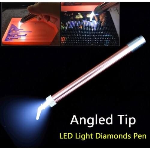 Angled Straight Tip Lighting Point Drill Pen for Square Round Diamond Painting DIY Tools 5D Painting with Diamonds Accessories
