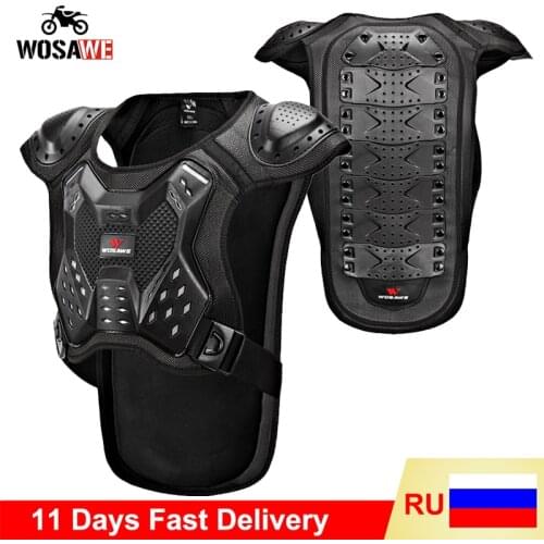 WOSAWE Motorcycle jacket Chest Back Spine Body Protective Vest jacket Snowboarde Skate Racing Skiing Skateboard short sleeves