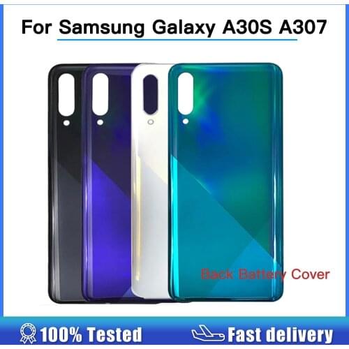 Back Cover For Samsung Galaxy A30S A307 SM-A307FN A307G Back Battery Cover Rear Door Housing Glass Panel Replacement Part