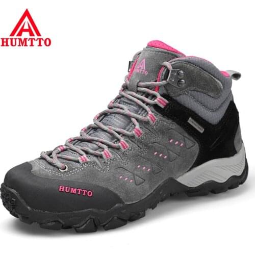 HUMTTO Woman Hiking Shoes Outdoor Mountain Camping Waterproof Sneakers for Women Leather Sport Hunting Climbing Trekking Boots