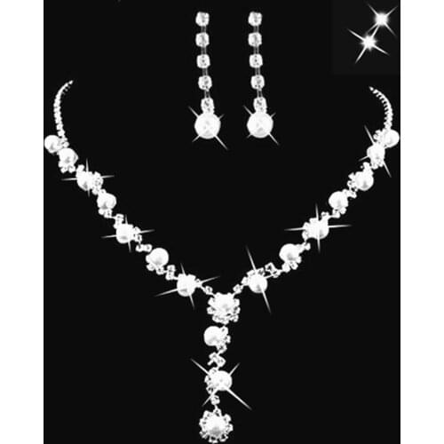 19 Styles Prom Wedding Bridal Crystal Rhinestone Necklace Earring Jewelry Set W715