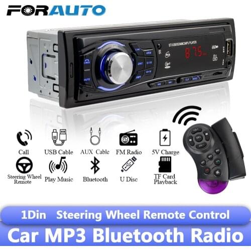 1 Din RCA Audio Subwoofer Headunit Support USB MP3 Player Car Radio With Remote Control Car Stereo FM Radio Bluetooth Auto Parts