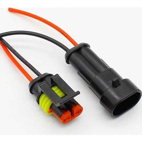 2set 2 Pin Way Sealed Waterproof Electrical Wire Male female Connector Plug Set auto connectors with cable
