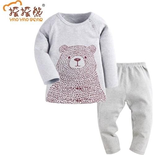 Pijamas kids 2020 Baby Cartoon Bear Infantil Boy Pajamas Set Girls Set Baby toddler Sleep Wear Clothing baby boy clothes
