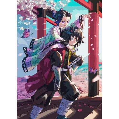 5d Diy Diamond Painting Demon Slayer Cross Stitch Picture Mosaic Full Round Drill Embroidery Home decor