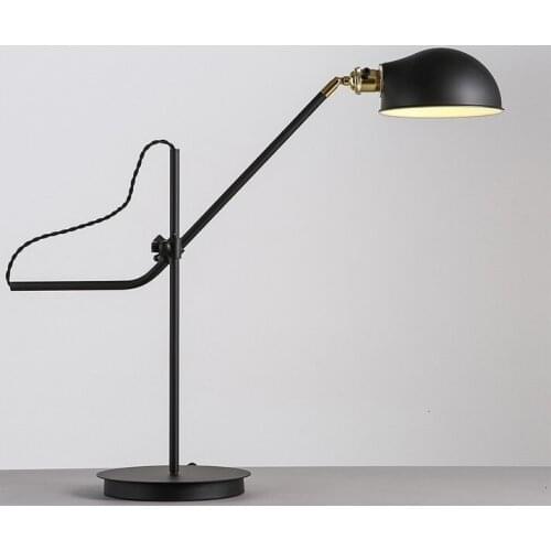 American Adjustable Table Lamp Iron Black Desk Lamp deco maison