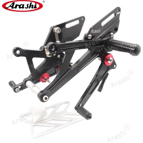 Arashi CNC Adjustable Footrest For KAWASAKI Ninja H2 2015 2016 2017 2018 Motorcycle Rider Rearset Foot Pegs Pedals