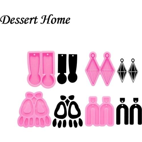 DY1165 Shiny Horseshoe Earrings Resin mold Jewelry Making, Crafts with Epoxy Art Diy Silicone Mold