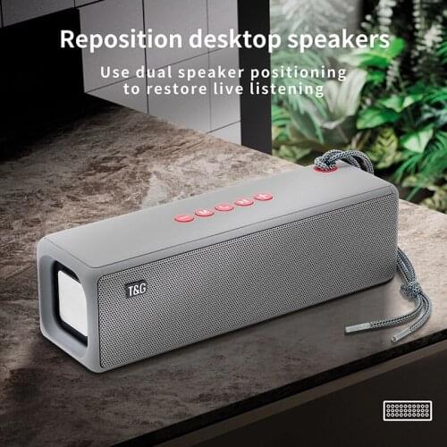 2021TWS Portable High-Power Bluetooth Sound Bar 3D Surround Sound Dual Speaker Subwoofer 5.0 Music Center Supports TF AUX U Disk