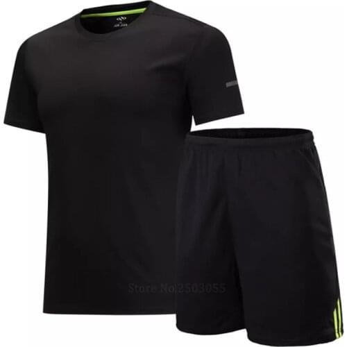 Quick Dry Men Gym Fitness Sports Running Sets 2pieces/sets Clothing Soccer Training Tracksuits Basketball GYM Jogging Sportswear