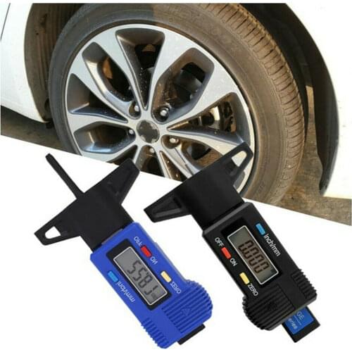 Digital Car Tyre Tire Tread Depth Gauge Meter Measurer Tool Caliper Thickness Gauges Tread Brake Pad Shoe Tire Monitoring System