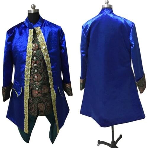 D-563 blue Victorian /Civil War mens period costume Medieval Renaissance stage performance/Prince charming William