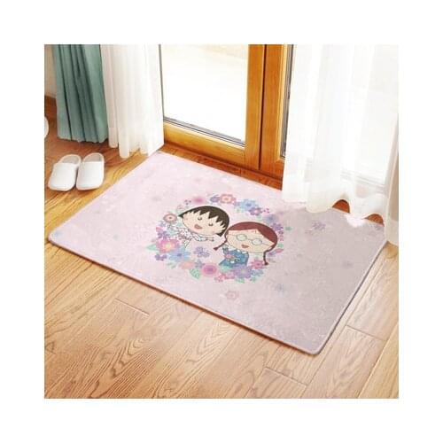 Chi-bi Maruko Style Anime Figures Cartoon Product Cosplay Accessories Customized Floor Mat Home Carpets Bedroom Rug Gifts