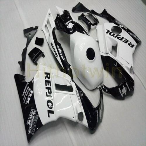 Custom motorcycle Fairings for CBR600F2 1991-1994 ABS Plastic motor panels+Botls+white black M2