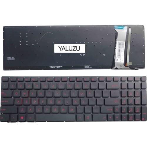 YALUZU US FOR ASUS N551 N551J N551JB N551JK N551JM N551JQ Replace English laptop keyboard backlit Black