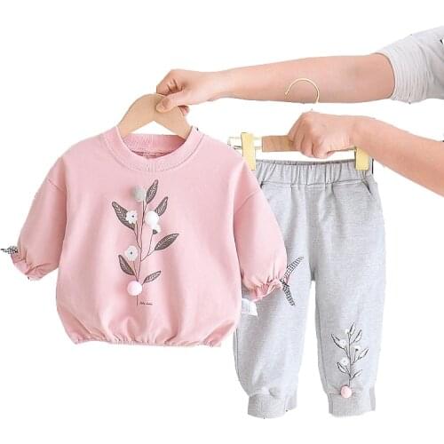 2Pcs Baby Girls Clothing Sets Autumn Winter Toddler Girls Clothes Kids Tracksuit for Girl Suit Children Clothing 1 To 4 Year