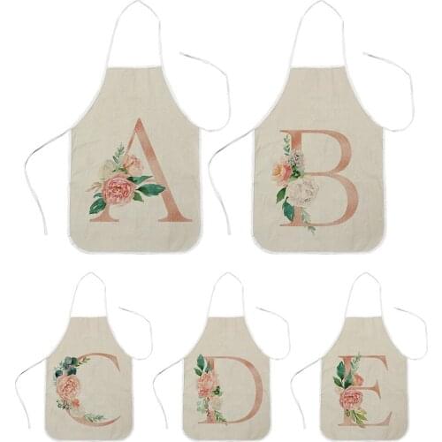 CLOOCL Kitchen Apron 3D Funny Pink Letter Flower Cosplay Aprons for Men Women Cooking Baking BBQ Home Cleaning Tools