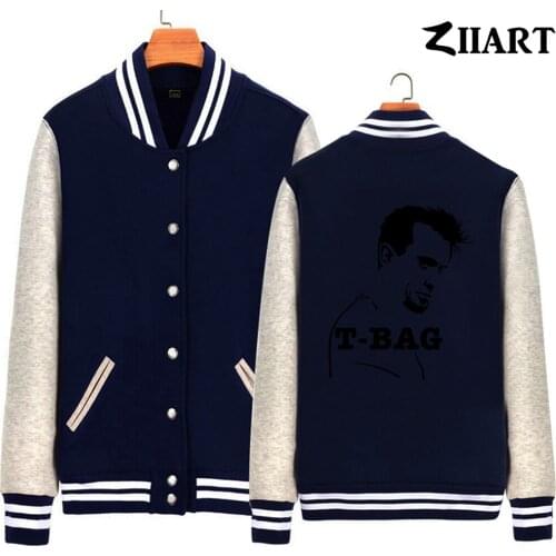 Prison Break T-Bag Prison Break T-Bag Man Jacket Boy Coat Single Breasted Baseball Fleece Autumn Winter Couple Clothes ZIIART