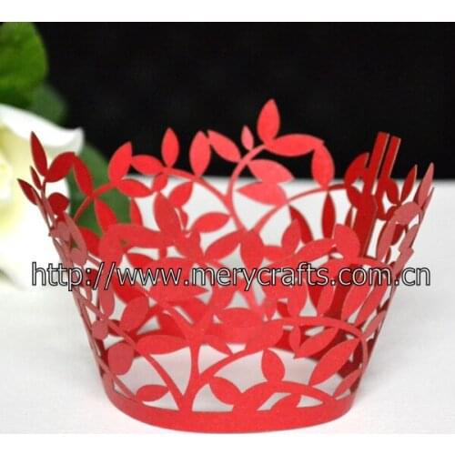 Latest Wedding decoration laser cut cupcake wrappers with mix colors and custom logo