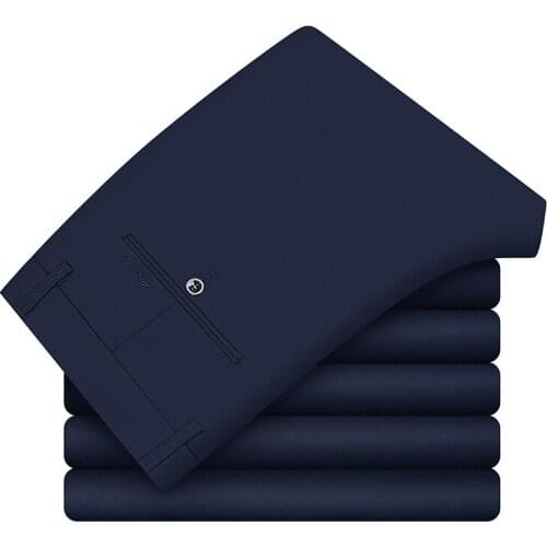 Spring And Summer New MenS Tencel Casual Pants Autumn Loose Straight Stretch Long Pants Male Classic High-End Brand Suit Pants